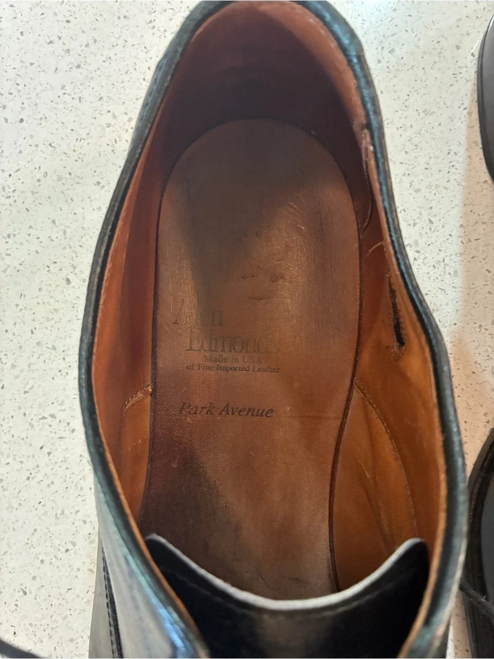 Allen Edmonds Park Avenue Toe Oxford Dress Shoes Black Leather Men’s 11 D USA